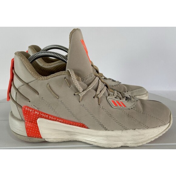 Adidas Dame 7 Bliss Solar Red Cream Lightstrike Basketball Shoe Size 7.5 FZ1046 - Picture 5 of 11